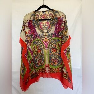 Talbots Multicolor Sheer Tunic